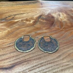 Copper brass road warrior hoop earrings